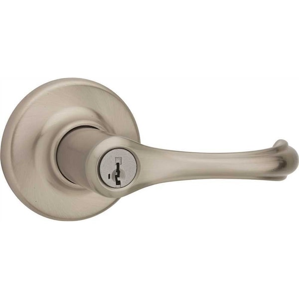 SmartKey Security Dorian Entry Lever, Satin Nickel